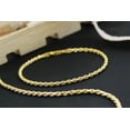 thumbnail image 3 of 925 Italian Sterling Silver 3mm Solid Rope Diamond Cut Bracelet, FREE Microfiber Cloth, Yellow Gold Plated Link Chain, Giorgio Bergamo 8, 3 of 7