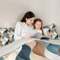 thumbnail image 5 of jejeloiu Blue Brown Wave Stripes Full Size Comforter Sets Kids,Modern Geometric Print Bedding Sets,Reversible,3 Pieces, 5 of 8