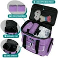 thumbnail image 7 of PetAmi Dog Travel Bag Pet Supplies Accessories Organizer For Traveling, Camping, Weekend; Cat Pet Travel Bag Kit includes 2 Food Storage Containers, 2 Collapsible Bowls, 1 Feeding Mat (Purple), 7 of 7