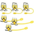 thumbnail image 4 of HONMEET 6-Pack Reusable Yellow Straw Tip Covers with Cute Design - Drinking Straw Accessories, 4 of 8