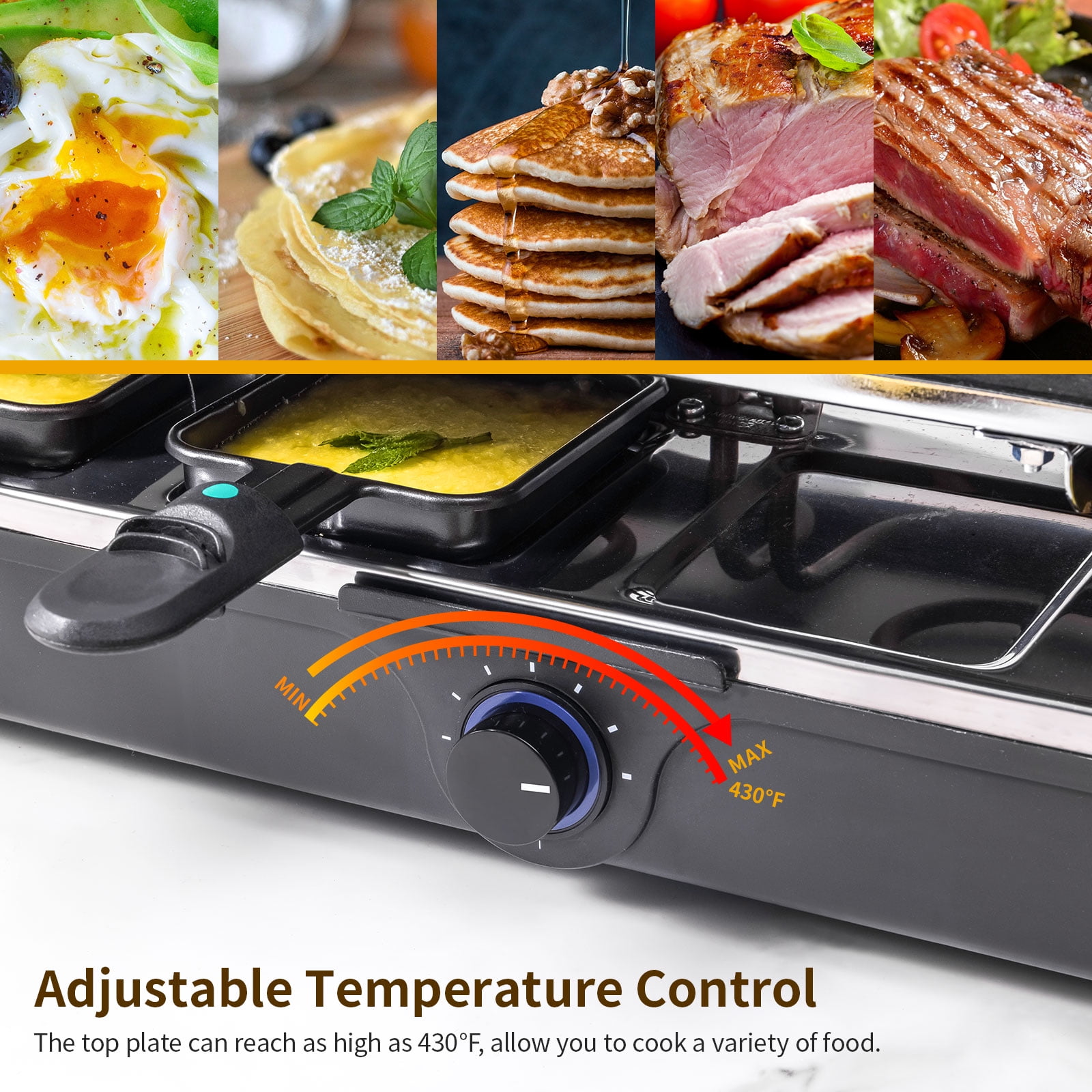 220V Electric BBQ Grill Smokeless Electric Griddle Mini Grill Pan Raclette  Grills Barbecue Roast Baking Pan 5 Gear Mode 450W