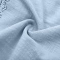 thumbnail image 6 of Womens Cotton Linen Shirts 3/4 Sleeve,lace Trim Square Neck Flowy Tops for Women Loose Fit Shirt Women Casual Shirt Plus Size Fashion Clothing Outfits Summer Basic Blouse,Blue,M, 6 of 8