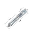thumbnail image 2 of 8Pcs Tornillo de colgar M8x50mm Tornillo de doble cabeza autoperforante, 2 of 3