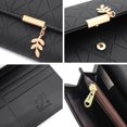 thumbnail image 3 of Women's Long Format Purse Large for Women PU Leather with 9 Card Slots Long Wallet Women's Purse Large with Zip Coin Compartment and Many Compartments, Modern, 3 of 6