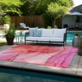 thumbnail image 6 of Addison Rugs Chantille Indoor/Outdoor Transitional Watercolors Pink Washable Rectangle Rug, 5' x 7'6", 6 of 6