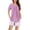 Purple, variant on Womens Summer Outfits 2 Piece Ruched Round Neck Short Sleeve Tees Striped Shorts Loose Lounge Sets