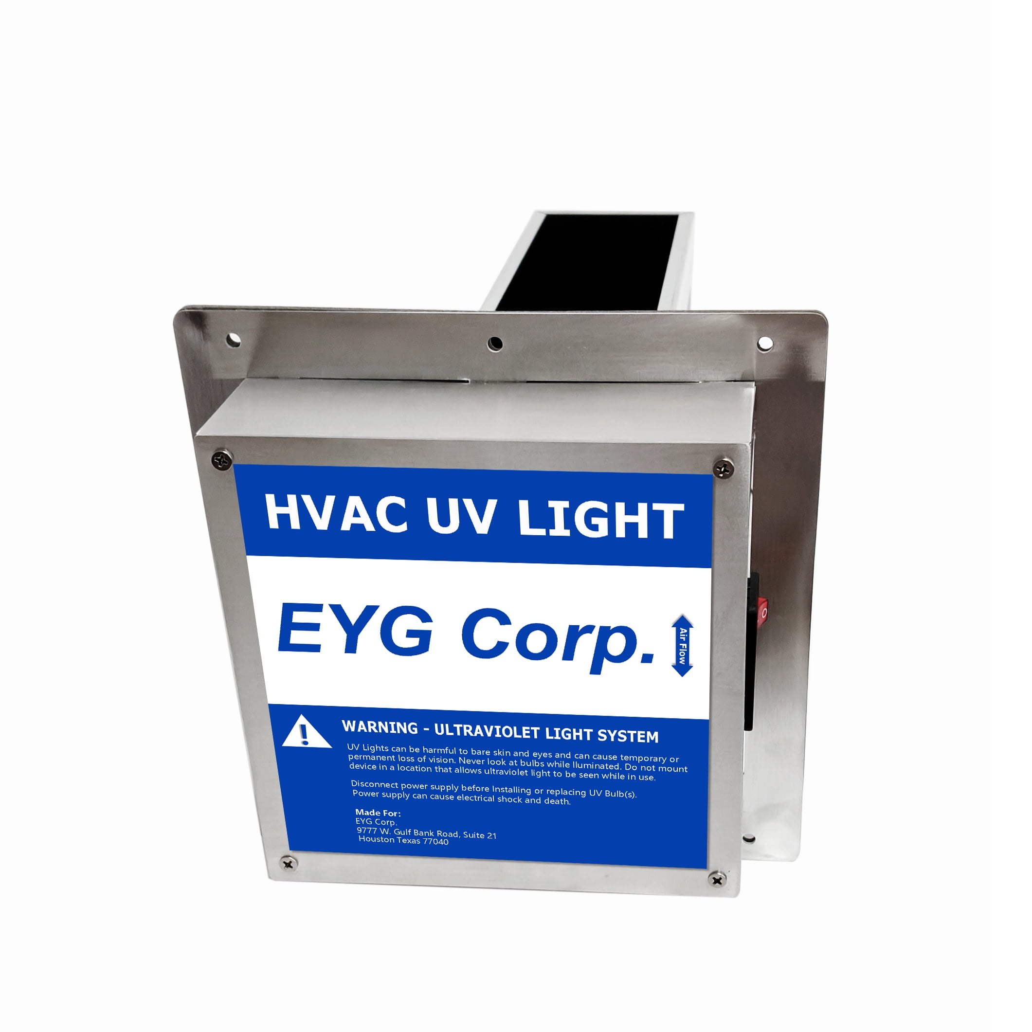DUAL HVAC UV LIGHT-Pro 14” bulbs | UV Air Purifier with PCO Filter | Continuous 360° 24/7 Air Purification | Dual Bulb UV Light & -OH Ion Technology for Inactivating Mold, Bacteria, and Viruses