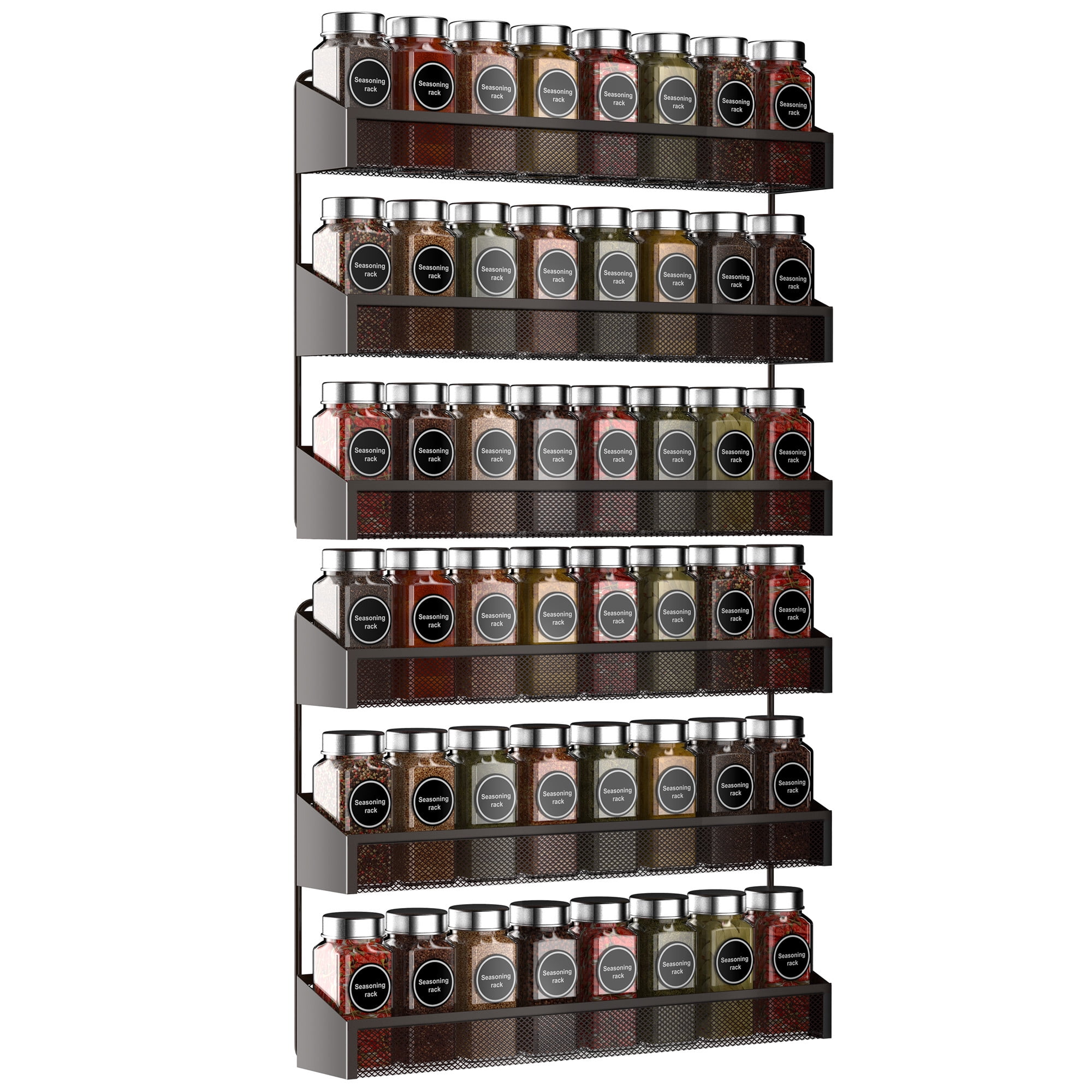 Bextsrack Spice Rack Wall Mounted Spice Storage Rack Hanging Shelf for Kitchen Cabinet, Bronze
