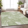 thumbnail image 6 of HomeRoots 665815 5 x 8 ft. Artichoke Green & Ivory Abstract Transitional Washable Machine Made Rectangle Area Rug with UV Protection, 6 of 9