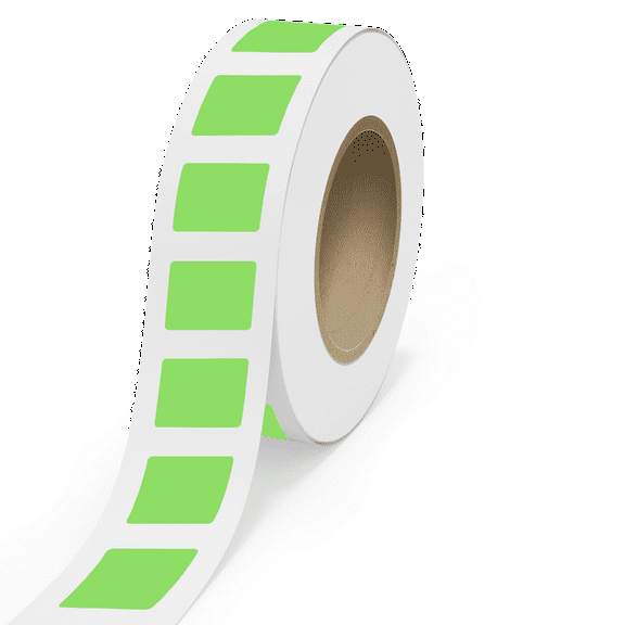 JAM Paper Standard Label Rolls, Rectangle, 2 x 2 1/2, Neon Green, 125 Labels/Roll