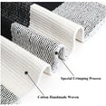 thumbnail image 5 of Buffalo Plaid Check Rug Door Mat Bath Runner Black White Check 23.5 X 25.4, 5 of 5