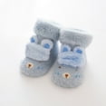 thumbnail image 2 of Krdevn Baby Socks - Socks Floor Socks Winter Socks Cartoon Thin Warm Autumn Cartoon - Socks for Baby Girl,Color:Blue,Size:0-6 Months, 2 of 5