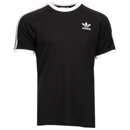 Adidas Men's Original Short Slv 3 Stripe Essential California T-Shirt Black 2XL