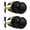 Black-2 Pack, variant on Passdoor Knob Handles Oil Rubbed Bronze 6 Pack Interior Hall Closet Keyless Ball Knob