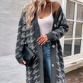 thumbnail image 2 of Vedolay Women's Fall Coat Women's Rhinestone Fringed Casual Jacket Long Sleeve Casual Jacket Coat,Gray L, 2 of 4