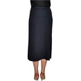 thumbnail image 2 of Michael Kors Womens' Dark Navy Long Skirt (Small), 2 of 5