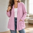 thumbnail image 5 of Iroehba Womens Cardigan Plus Size Long Sleeve Open Front Solid Color Relaxed Cut Casual Outerwear with Pockets for Everyday Wear, 5 of 10