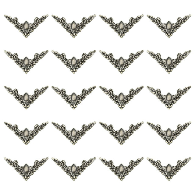 Shisuyan 20 Pcs Housses d'Angle Rétro en Métal Protecteur d'Angle Vintage Housse d'Angle pour Livre