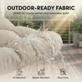 thumbnail image 6 of RADIATA Patio Lounge Chair with Armrests & Patio Chair and Ottoman, Oversized Papasan Chair, Heavy Duty 400lbs, Outdoor Chair with Foot Rest, Beige, 6 of 12