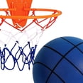 thumbnail image 3 of koolsoo Silent Basketball with Hoop Bouncing Ball, Lightweight for Various Indoor Activities ,No Sound Kids Toys Ball Toy Blue Size 5, 3 of 9
