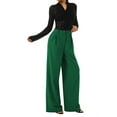 thumbnail image 5 of Liacowi High Waisted Wide Leg Pants for Women Casual Business Classic Fit Straight Leg Suit Pant Flowy Palazzo Trousers, 5 of 9