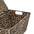 thumbnail image 6 of happimess BSK2007B-2SET Wilder Classic Farmhouse Woven Hyacinth Rectangular Storage Baskets with Lids and Handles, Brown (Set of 2), 6 of 7