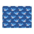 Funny Cartoon Cute Shark Blue_A Throw Blanket for Couch, Soft Comfy