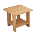 thumbnail image 4 of Mesa auxiliar de madera de doble capa de 30 x 30 x 31 cm, moderna y versátil para sala de estar. Amarillo, 4 of 9