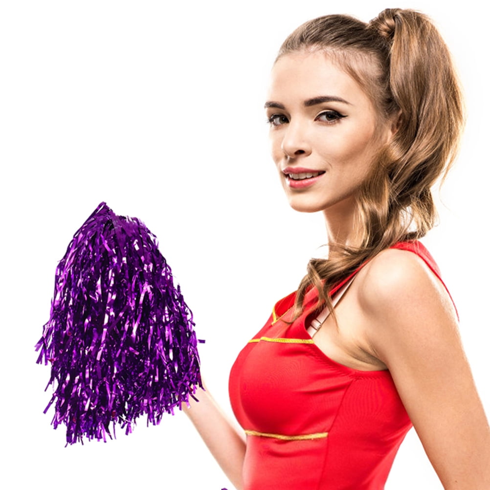 RENACLIPY 28-Piece Colorful Cheerleader Pom Poms with Handles for Cheerleading, Dance, Party Decorations and Fun Activities