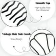 thumbnail image 3 of VANIDO 4 Piece Hair Fork Clip Metal Hair Side Combs U Shape Teeth Alloy Hair Clip Hair Pin Stick for Updo Bun Women Hair Styling Tool Accessories, Black, 3 of 4