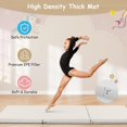 thumbnail image 6 of TrendSage 6'x 2' Gymnastics Mat, 2" Thick Folding Tumbling Mat with Hook and Loop Fastener, Foldable Gym Mat with Carrying Handles, Cheer Mats for Kids Adults Home Exercise Aerobics Fitness，Grey, 6 of 16