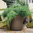 thumbnail image 2 of Bloem Saturn Planter W/ Saucer 5 x 4.5 Plastic Round Chocolate Brown, 2 of 6