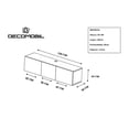 thumbnail image 3 of Mueble/repisa Flotante Minimalista para TV con 3 Puertas DECOMOBIL Muebletv/3puertas-W, 3 of 3