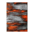 thumbnail image 2 of Emma + Oliver 8x10 Ultra Soft Shaded Look Olefin Accent Rug in Gray, Black & Orange with Natural Jute Backing, 2 of 6