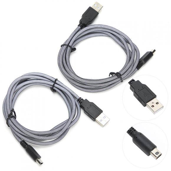 Nylon Weaving Lightweight Charging Cable 1.5M Charging Cable Durable for New3DS 2DS 3DSXL NDS