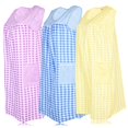 thumbnail image 3 of JEFFRICO 3 Pack House Dresses for Women with Pockets - Lightweight Breathable Sleeveless Muumuu & Nightgowns - Zipper Front Housecoat and Dusters for Women, 3 of 4
