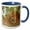 Blue/White, variant on 3drose, Uganda, Ishasha, Queen Elizabeth Np. Lioness Resting on a Branch., 11oz Magic Transforming Mug