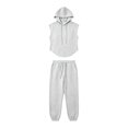 thumbnail image 5 of Costeam Womens Solid Loose Hoodie Jogger 2 Piece Set Elastic Drawstring Waist Kangaroo Pocket Soft Lightweight Knit Casual Athletic Tracksuit, 5 of 6