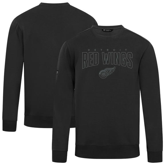 Men's Levelwear  Black Detroit Red Wings Zane Darkmoon Pullover Sweatshirt