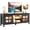 Black, variant on Hanyu 55" LED TV Stand for 60 Inch TV, Entertainment Center with Charging Station, TV Cabinet with Glass Doors, Media Console Table with Adjustable Shelves & Cable Management for Living Room
