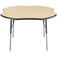 thumbnail image 3 of ECR4Kids 48in Clover Premium Thermo-Fused Adjustable Activity Table Maple/Black/Black - Standard Swivel, 3 of 4