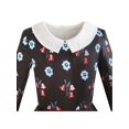 thumbnail image 4 of Girls Dress Fit-and-flare Flower Print Party Long Sleeve Cute 12, 4 of 6