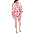 thumbnail image 2 of Adrianna Papell womens  Printed Tie-Front Romper, 16, White Multi, 2 of 3