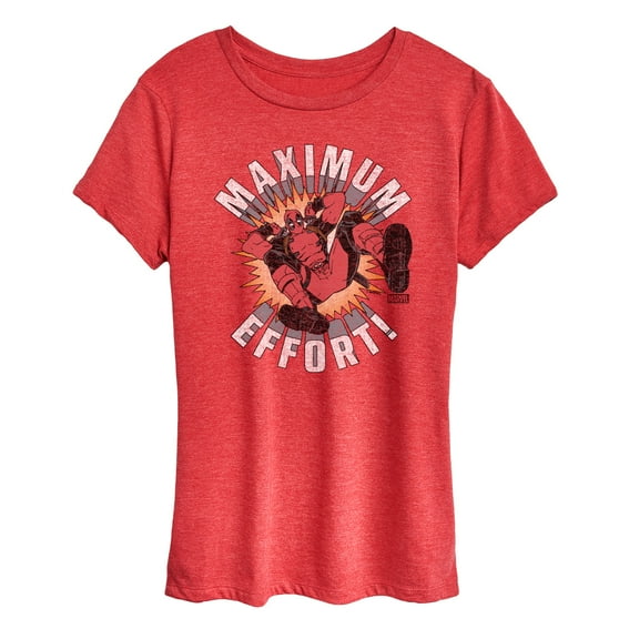 Marvel Deadpool - Maximum Effort - Women's Short Sleeve Graphic T-Shirt