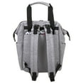 thumbnail image 2 of Fisher-Price Emerson Multi-Pocket Quilted Diaper Bag Backpack Tote with Matching Changing Pad, Insulated Bottle Compartment, Electronics Pocket and Stroller Straps in Heather Gray, 2 of 8