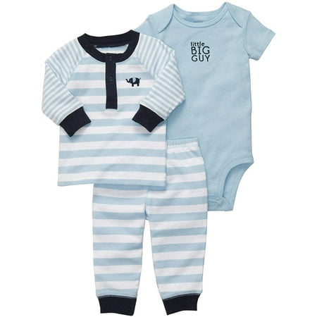

Carter s Baby Boys 3 Pc Set - Blue Stripe Elephant - 9 Months