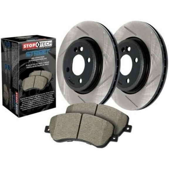 Stoptech 938.4252 Street Axle Pack Drilled & Slotted, Rear