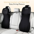 thumbnail image 3 of Florich One-Piece Lumbar Support&Car Headrest Pillow, 2-in-1 Memory Foam Car Seat Headrest with Lumbar Cushion Ergonomic Support Pillow for Neck Back Pain Relief, Black, 3 of 10