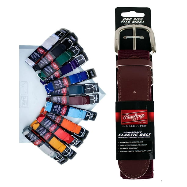 Cinturón elástico ajustable Rawlings, talla única para 46 a 91 cm, color granate
