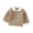 Khaki, variant on QQAMB Newborn Baby Girls Knit Sweater Lapel Collar Long Sleeve Contrast Color Tops Fall Winter Cute Infant Clothes,0 Months
